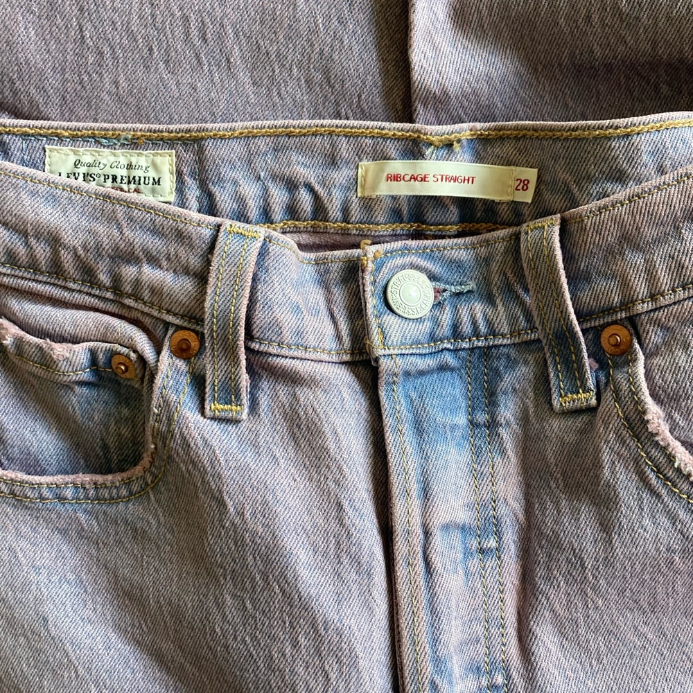 Levi’s purple 28 rib cage straight